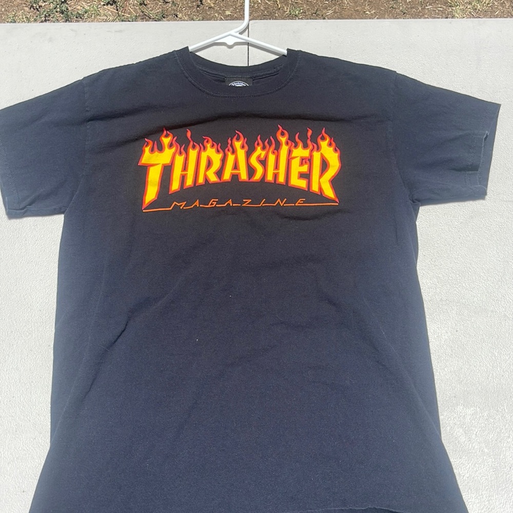 Black Thrasher Tee shirt size medium